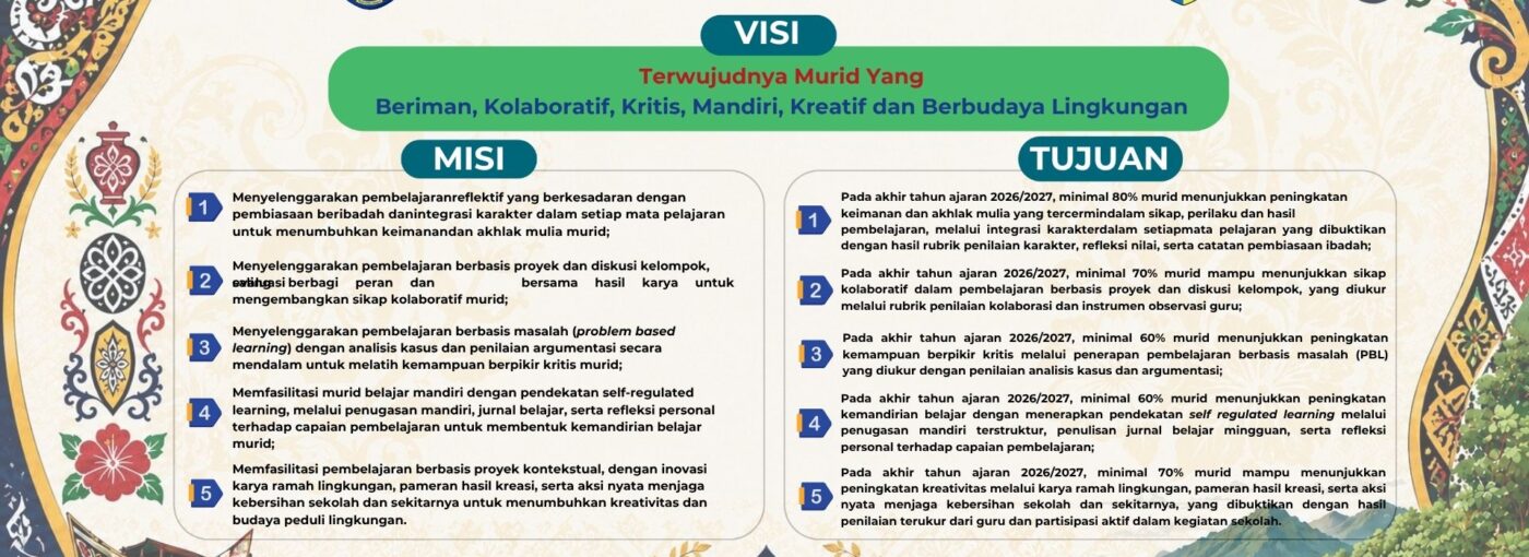 VISI MISI TUJUAN SMP NEGERI 4 NUNUKAN SELATAN
